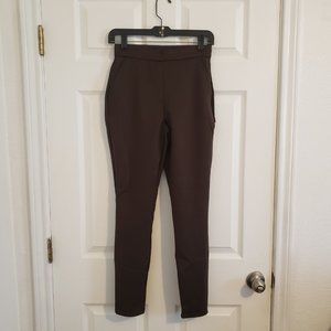Express High Waisted Nylon Pull-On Leggings NWT Extra Small Brown
